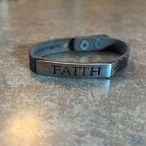 Faith leather bracelet
